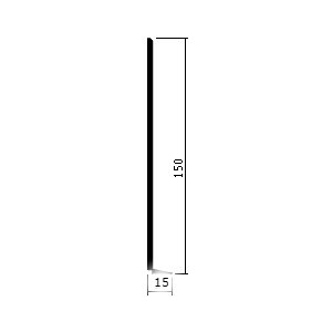 Гибкий плинтус из мягкого ПВХ для пола 60х15 мм